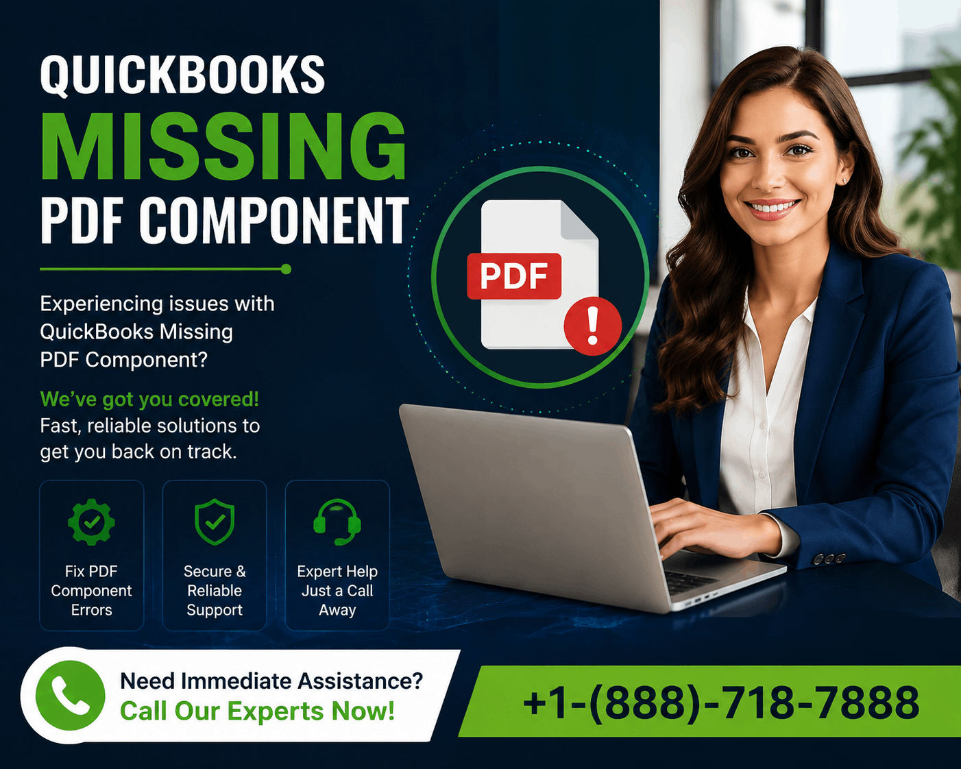 QuickBooks Missing PDF Component - (Data Service Time)